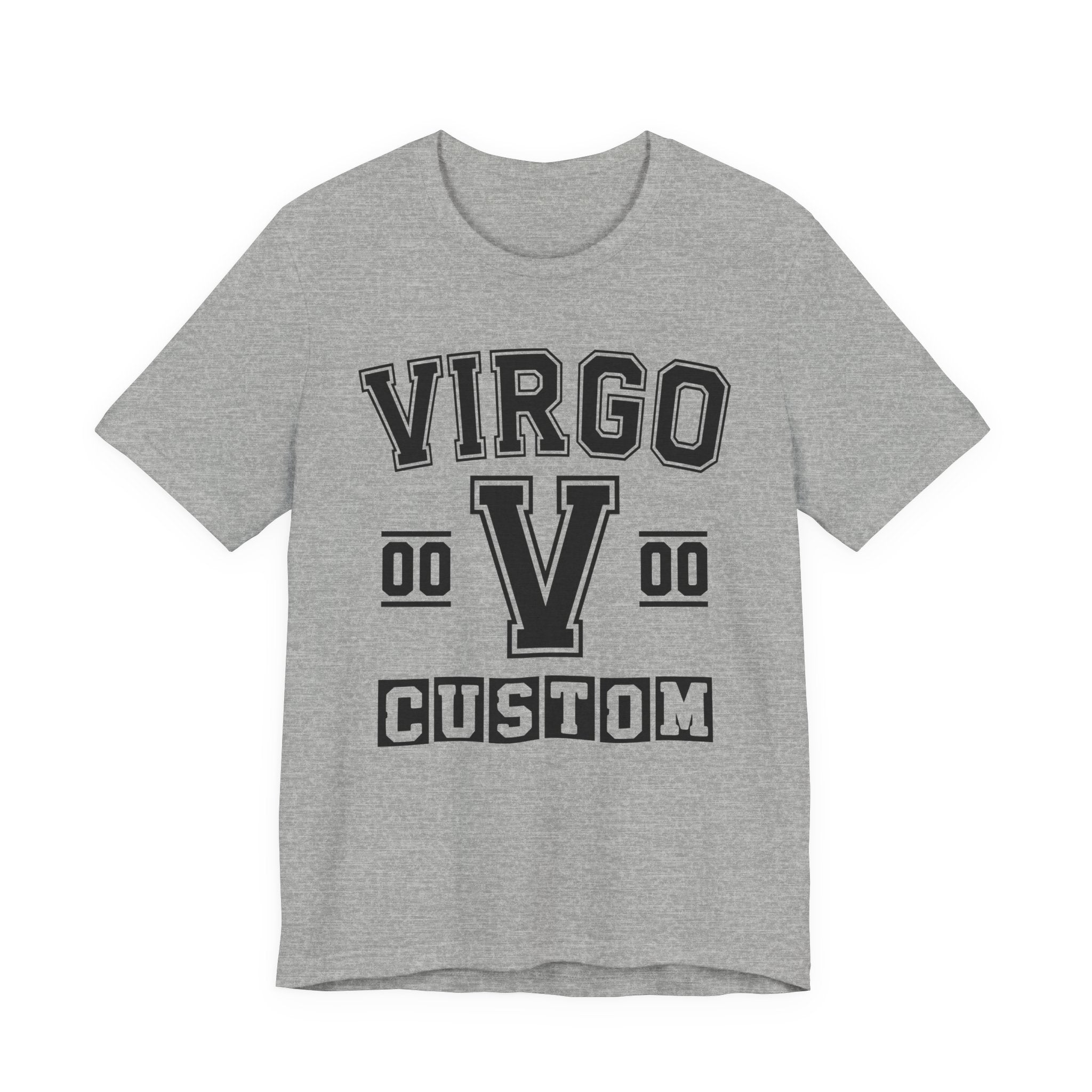 Custom Virgo Varsity Tee Shirt — Customize Birthday Day/Month/Year - Customize Season/nation/Society