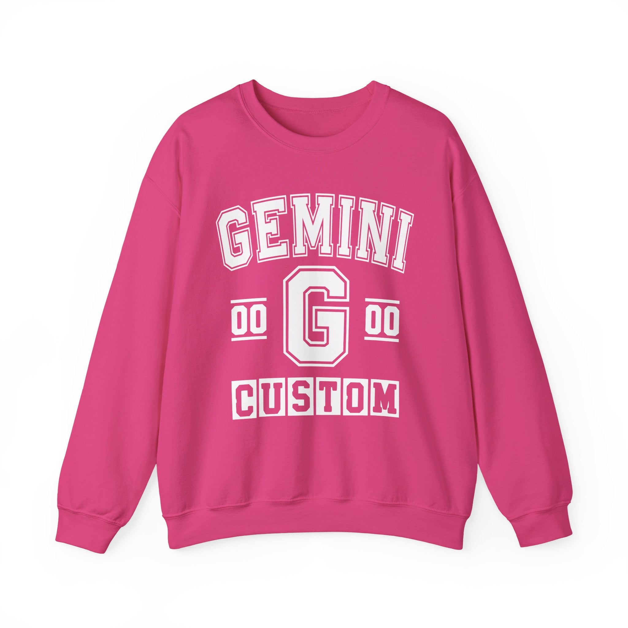 Custom Gemini Varsity Sweatshirt - Customize Birthday Day/Month/Year - Customize Gemini Season/Nation
