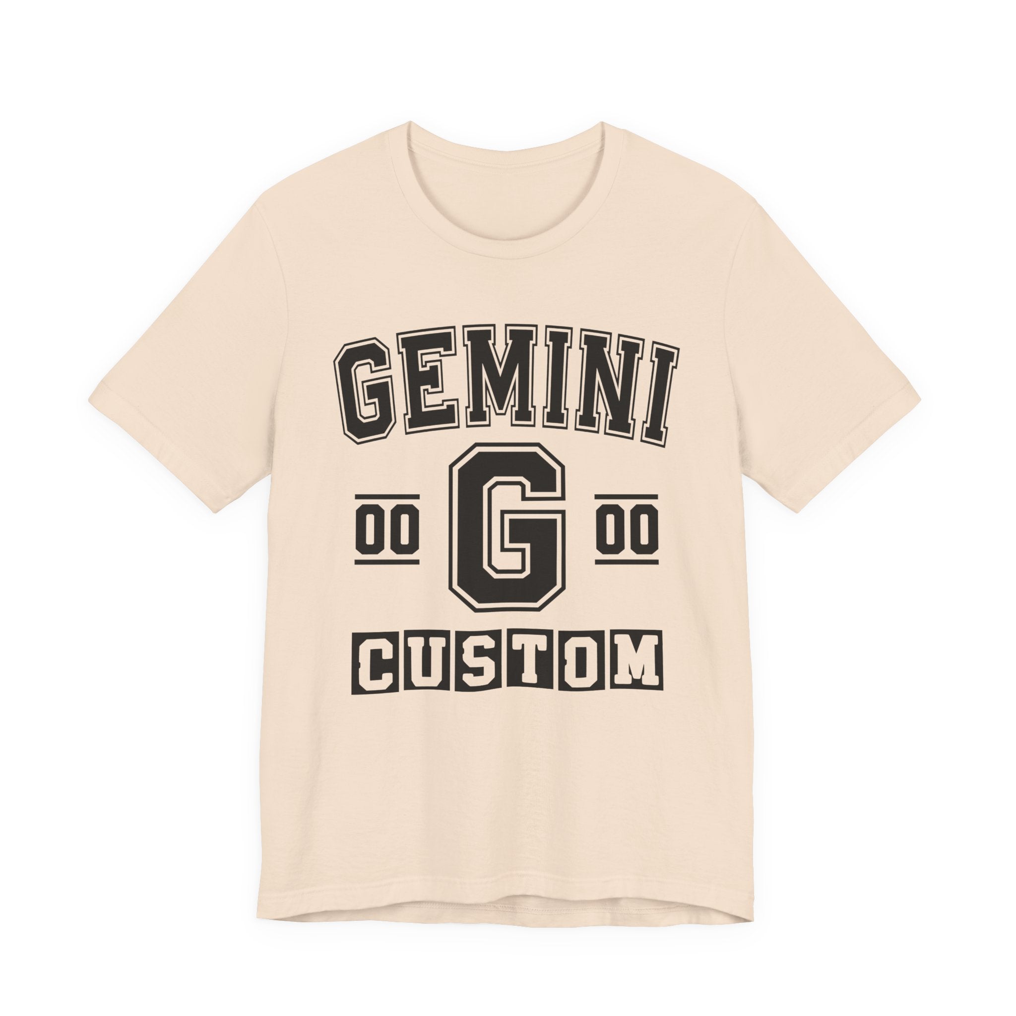 Custom Gemini Varsity Tee Shirt — Customize Birthday Day/Month/Year - Customize Season/nation/Society
