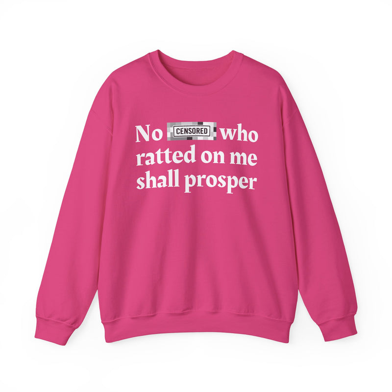 No Bitch Who Ratted On Me Shall Prosper — Sweatshirt