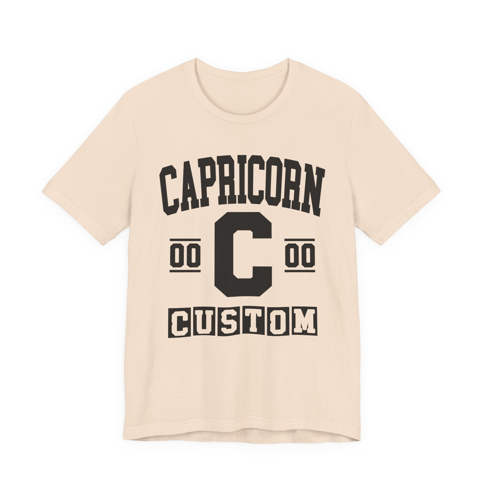 Custom Capricorn Varsity Tee Shirt — Customize Birthday Day/Month/Year - Customize Season/nation/Society