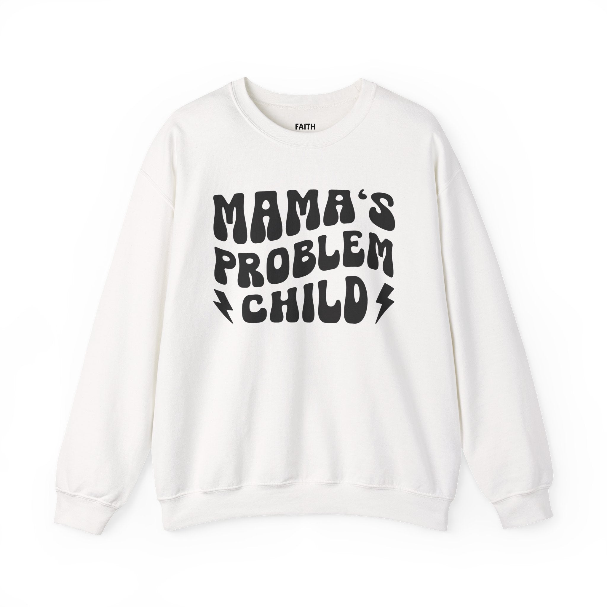 Mama's Problem Child Sweatshirt (wavy solid print)