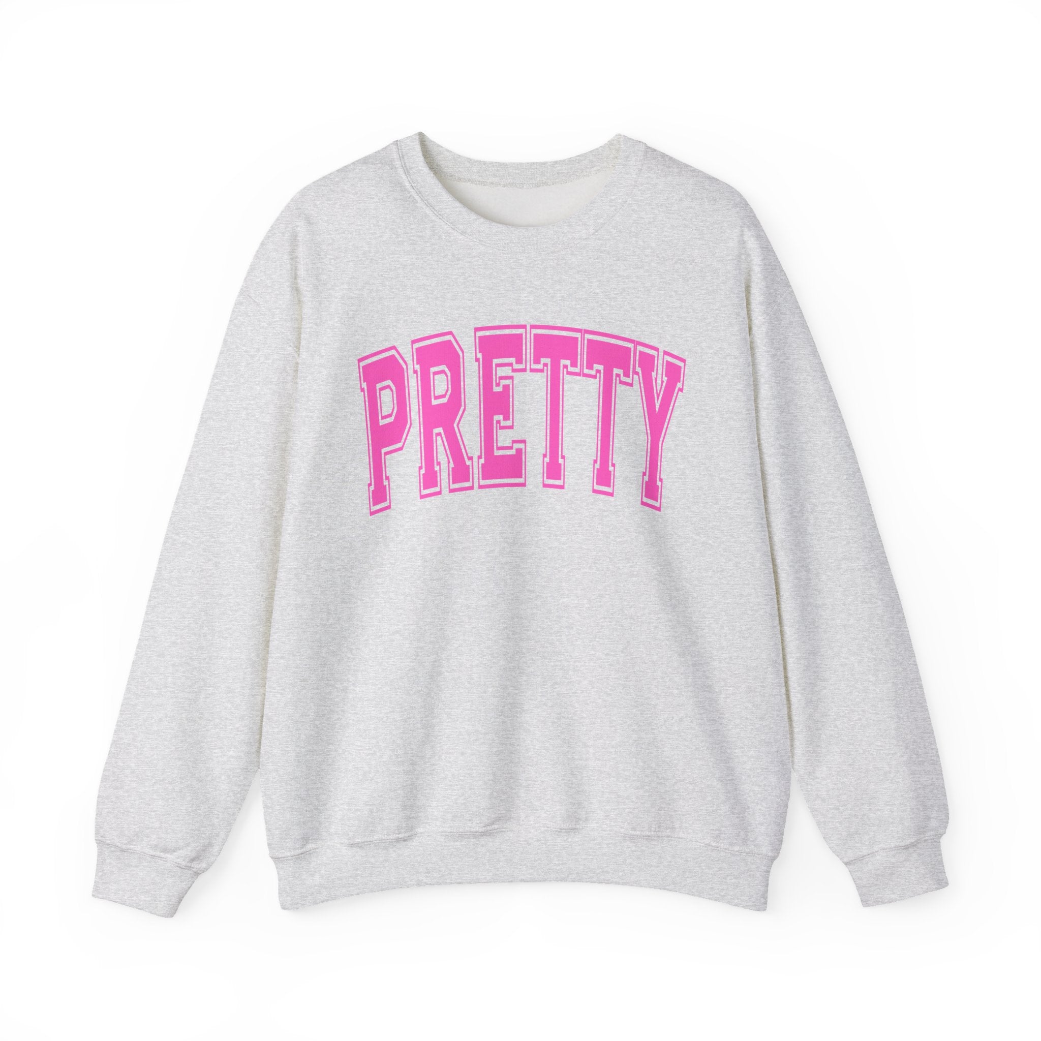Pretty - Pink Varsity Crewneck Sweatshirt