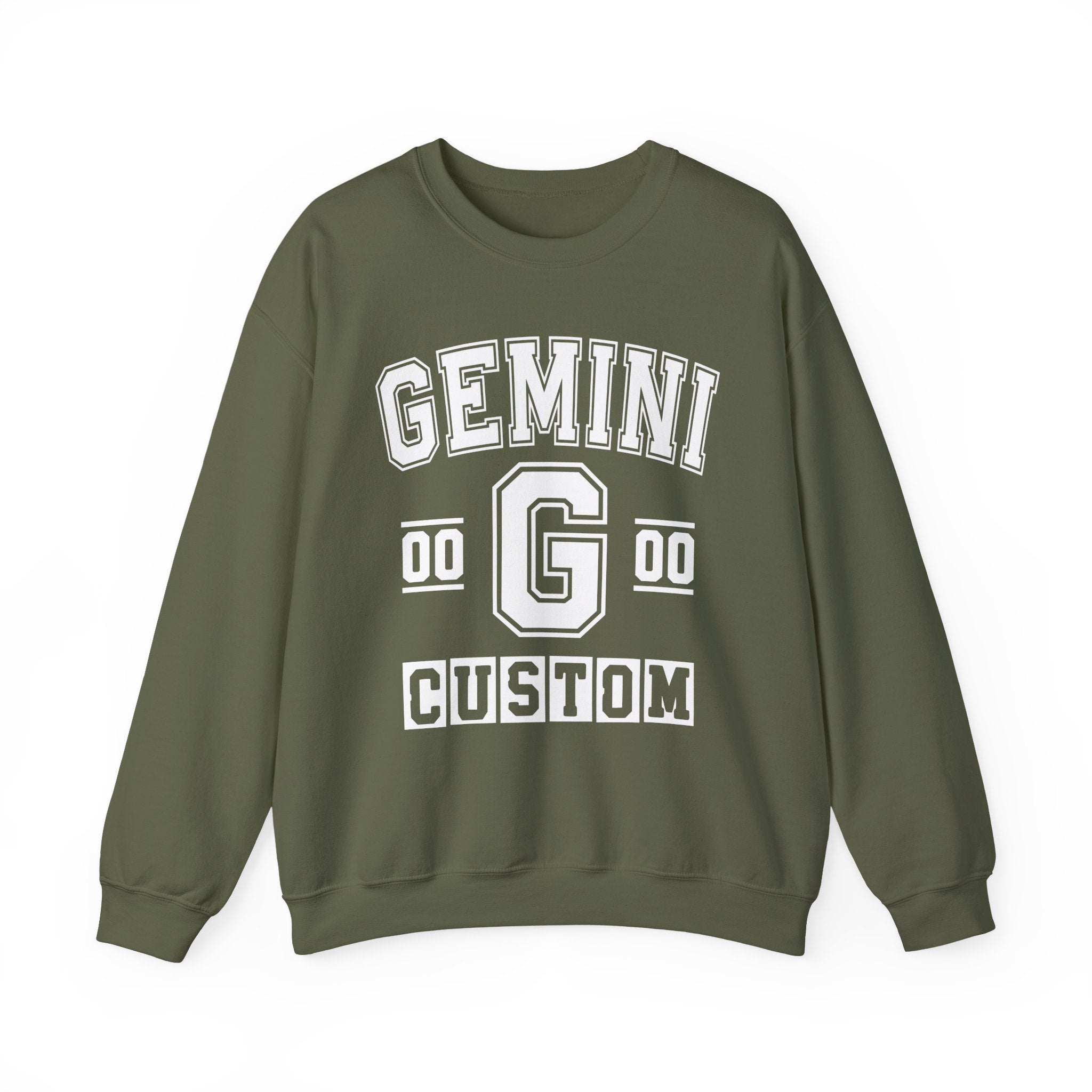 Custom Gemini Varsity Sweatshirt - Customize Birthday Day/Month/Year - Customize Gemini Season/Nation