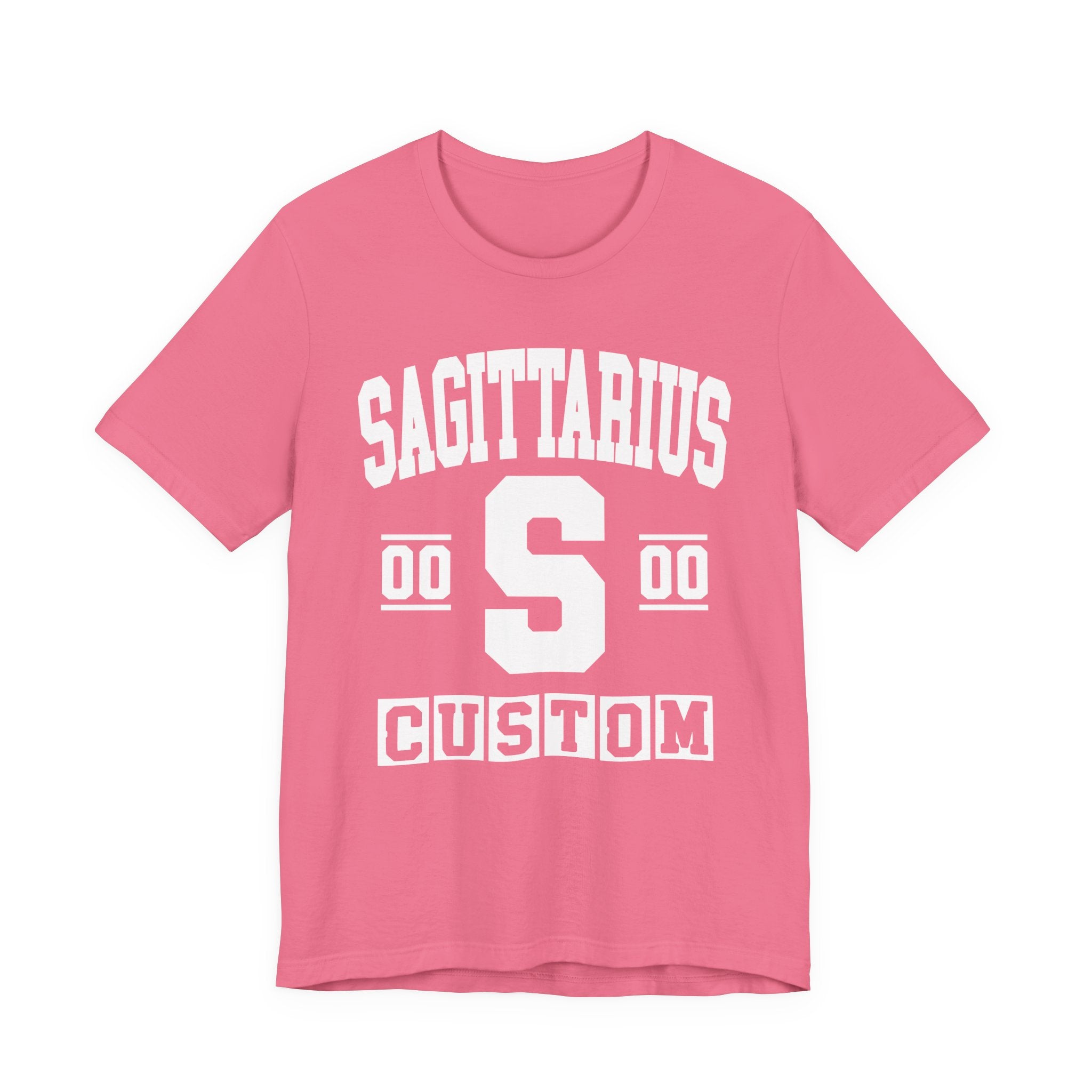 Custom Sagittarius Varsity Tee Shirt — Customize Birthday Day/Month/Year - Customize Season/nation/Society