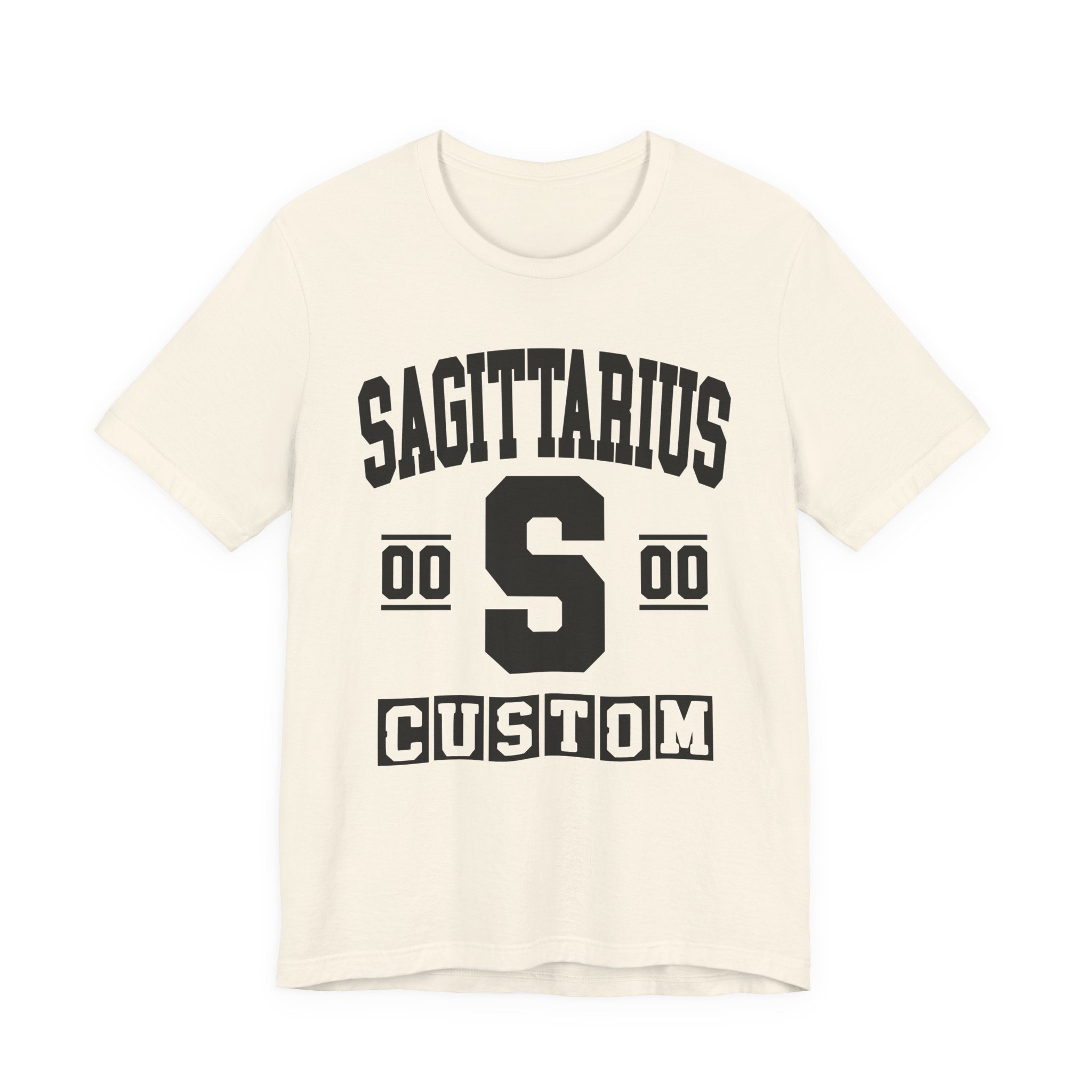 Custom Sagittarius Varsity Tee Shirt — Customize Birthday Day/Month/Year - Customize Season/nation/Society