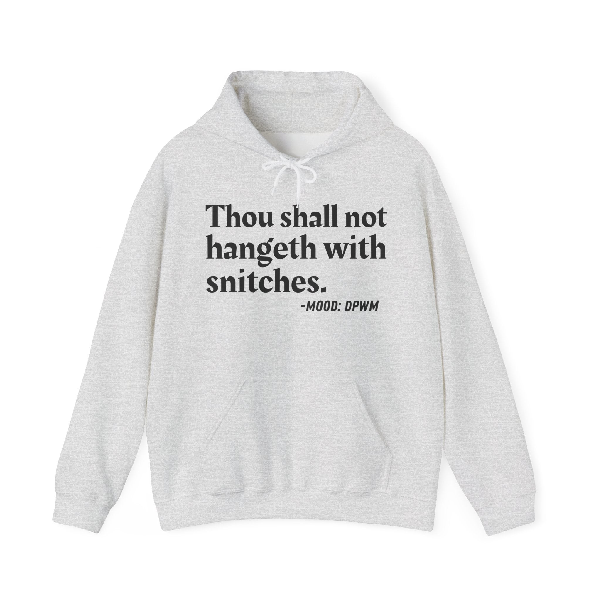Thou Shall Not Hangeth With Snitches — Vintage Street Code Hoodie