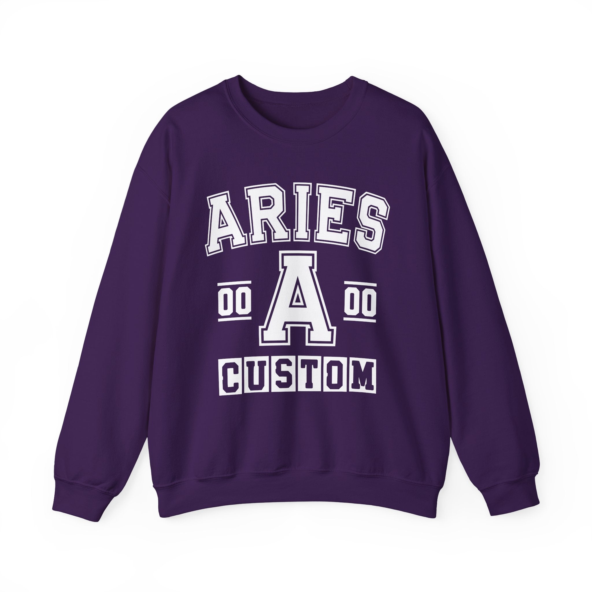 Custom Aries Varsity Sweatshirt - Customize Birthday Day/Month/Year - Customize Gemini Season/Nation