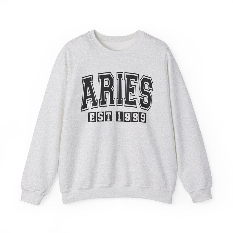 Aries (EST YEAR) Personalization — Zodiac Graphic Sweatshirt