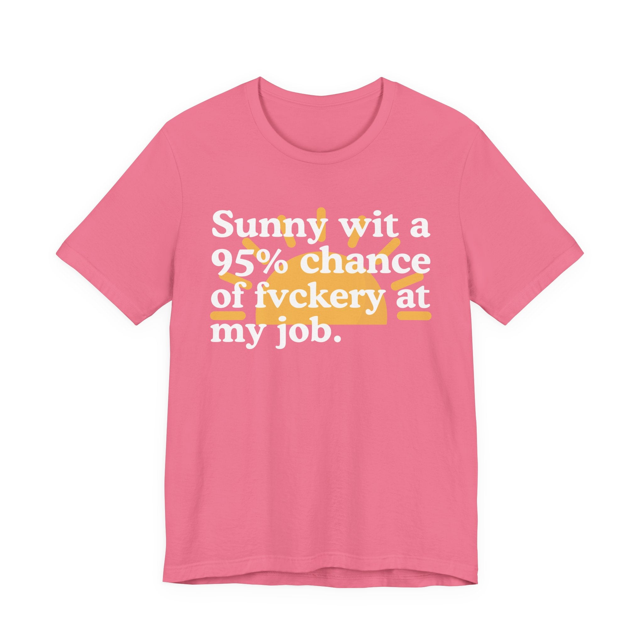 Sunny Wit A 95% Chance Of Bullshit At My Job — Funny Statement T-Shirt