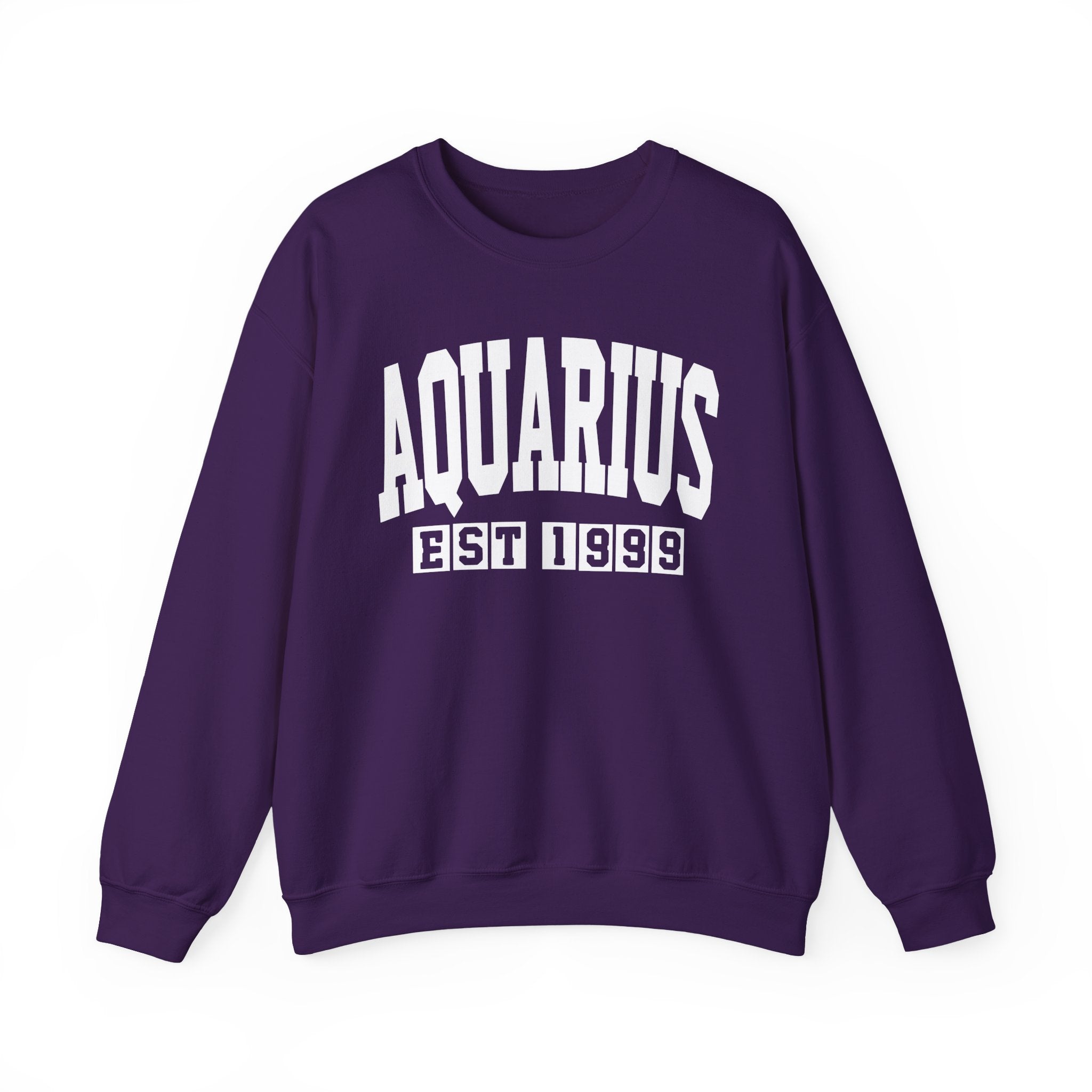 Aquarius (EST YEAR) Personalization — Zodiac Graphic Sweatshirt