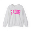 Baddie - Pink Varsity Crewneck Sweatshirt