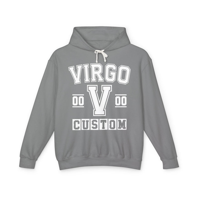 Custom Virgo Varsity Hoodie — Customize Birthday Day/Month/Year — Customize Gemini Season/Nation