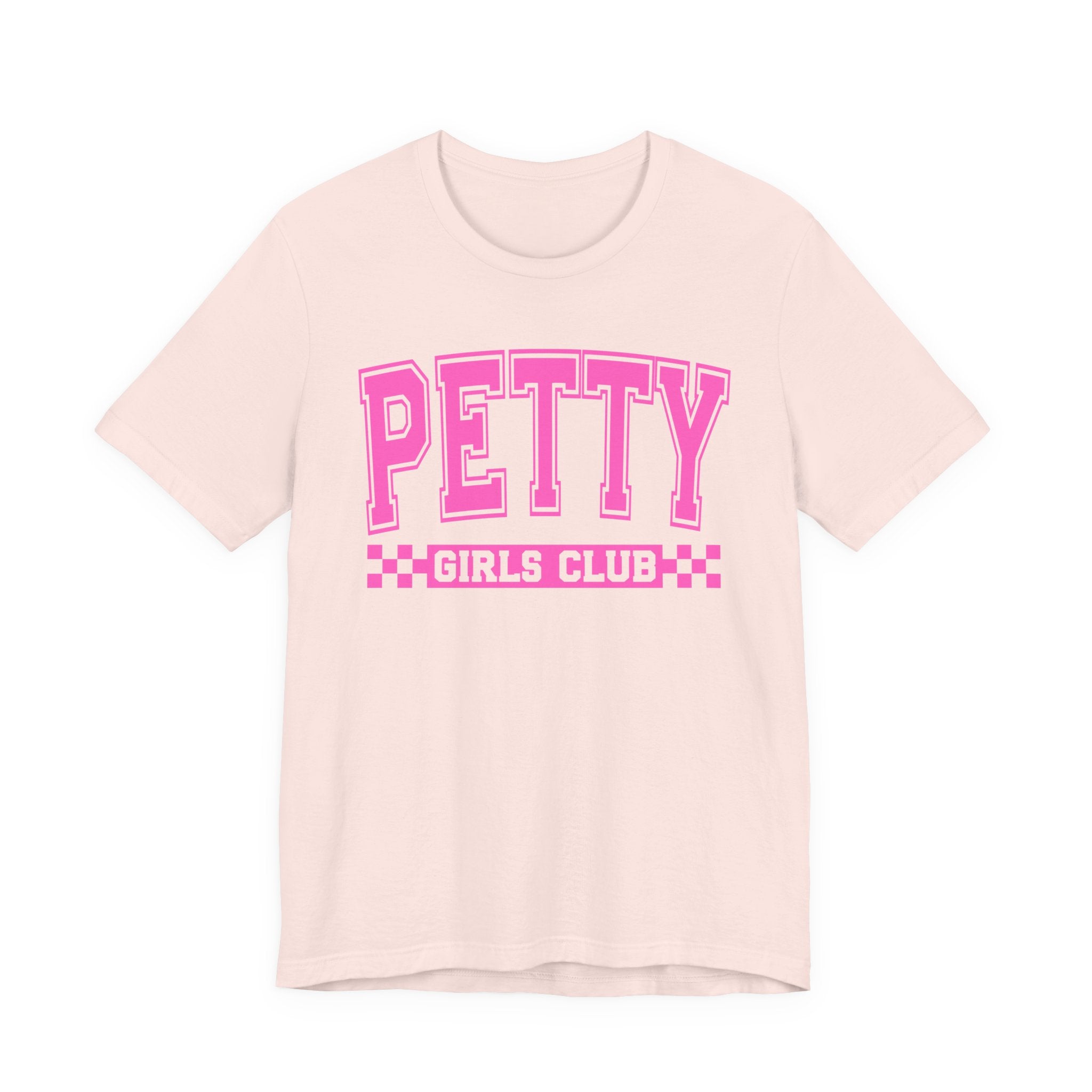 Petty Girls Club - Pink Varsity Statement T-Shirt