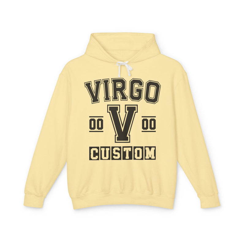 Custom Virgo Varsity Hoodie — Customize Birthday Day/Month/Year — Customize Gemini Season/Nation