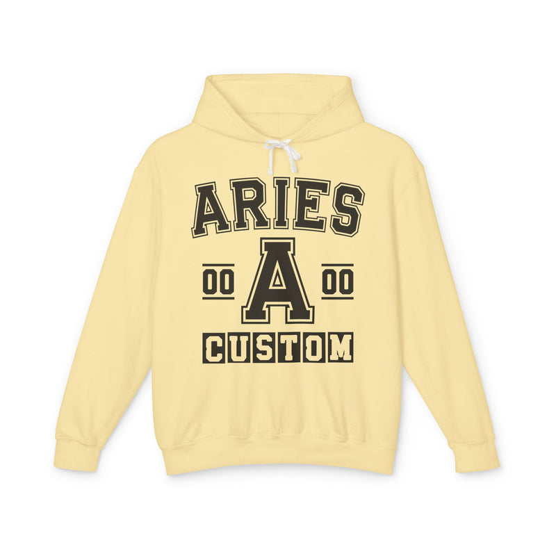 Custom Aries Varsity Hoodie — Customize Birthday Day/Month/Year — Customize Gemini Season/Nation