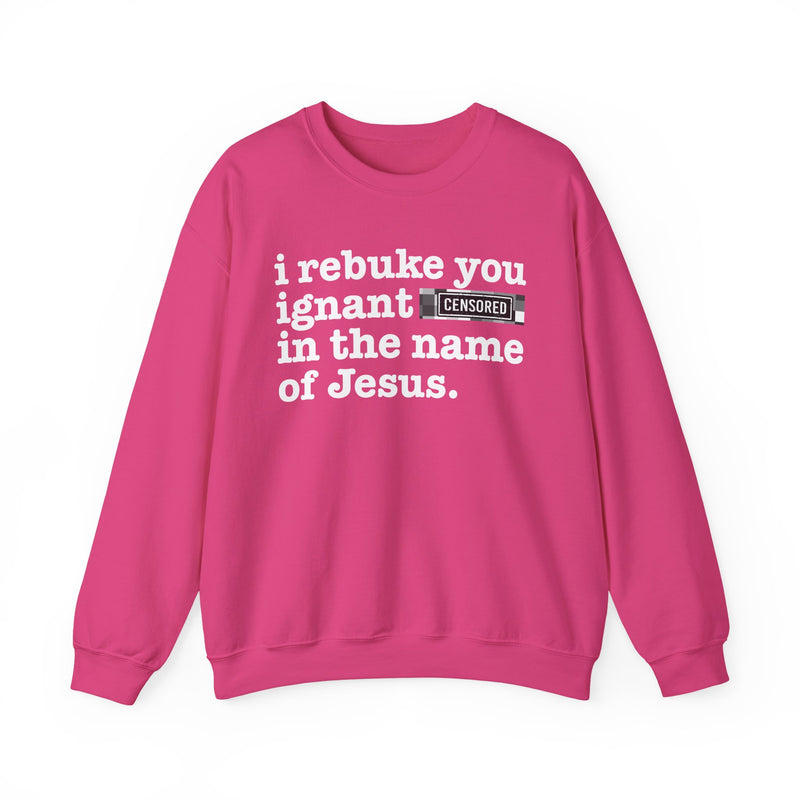 I rebuke you Ignant Bitches in the name of Jesus — Provocative Christian Sweatshirt