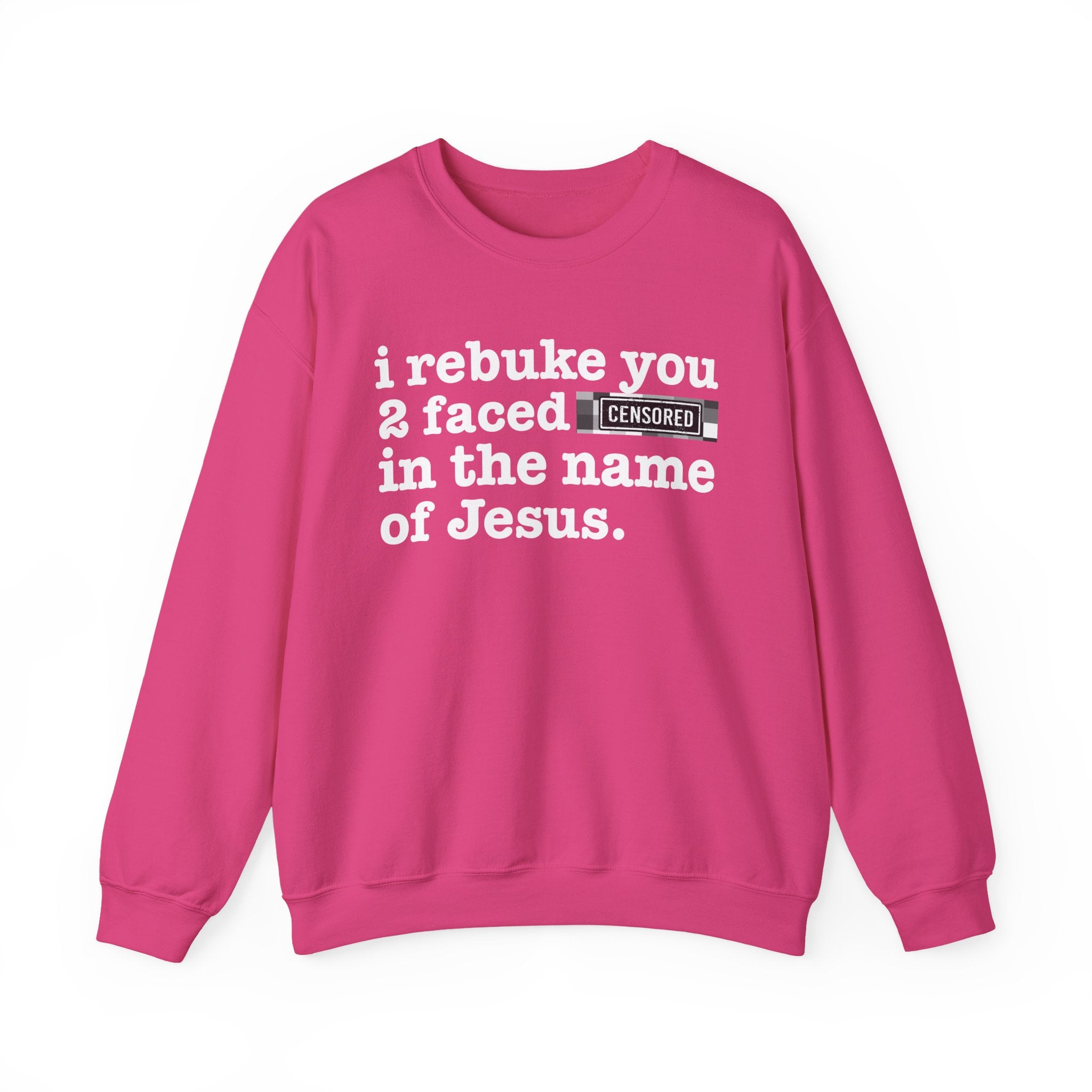 I rebuke you 2 Faced Bitches in the name of Jesus — Provocative Christian Sweatshirt