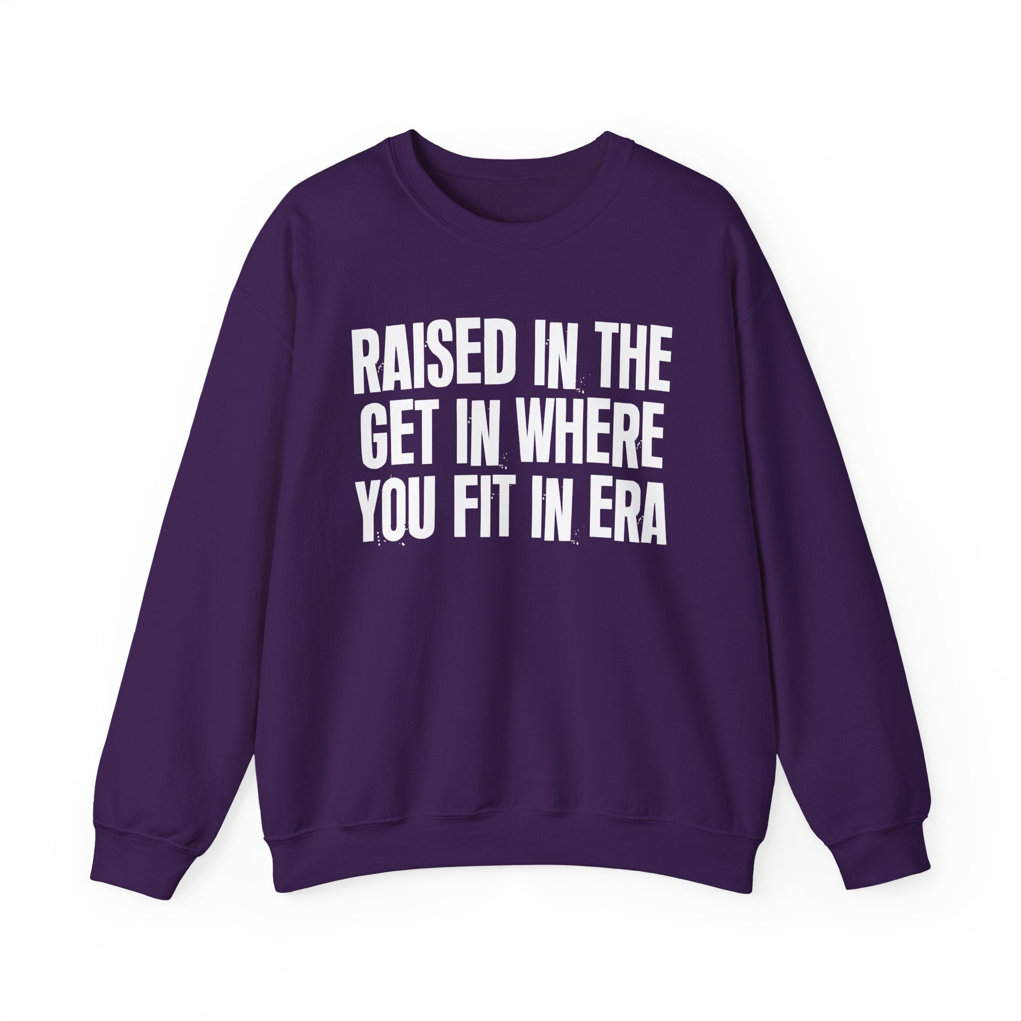 Raised In The Get In Where You Fit In Era - Funny Back In The Day Statement Sweatshirt