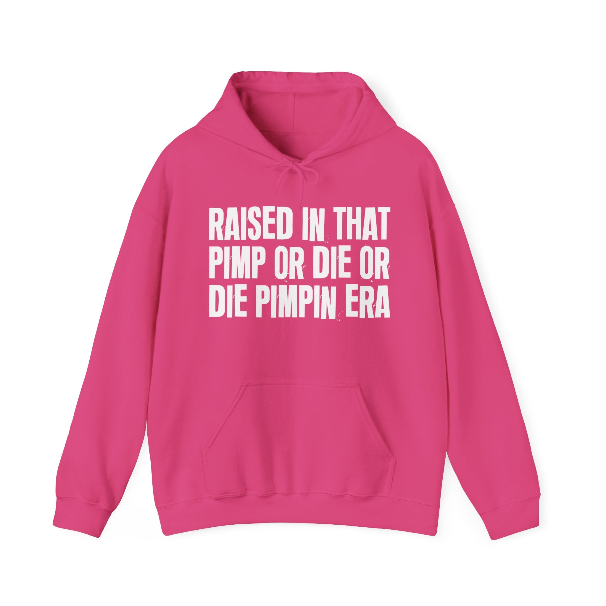 Raised In That Pimp Or Die Or Die Pimpin Era Funny Back In The Day Statement Hoodie