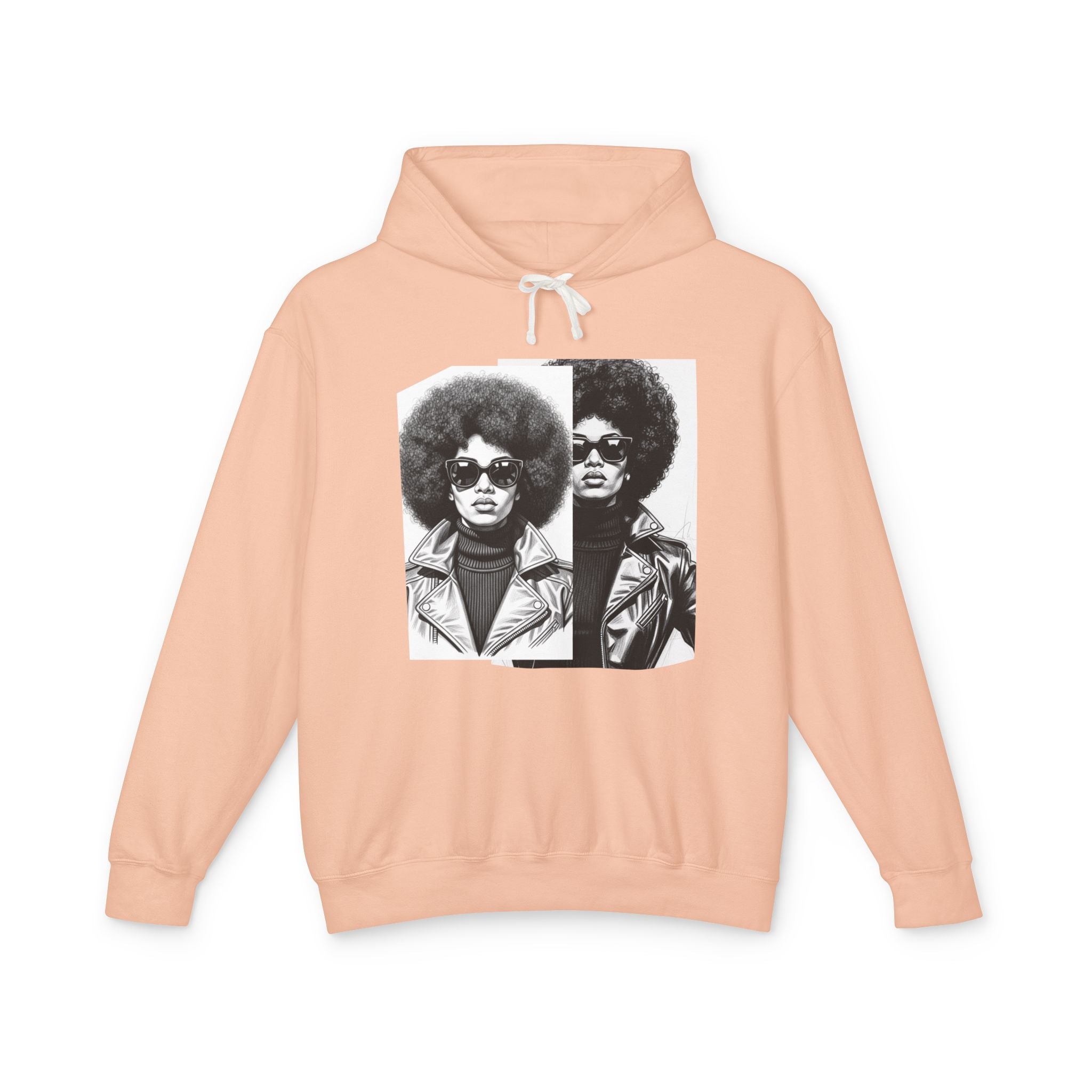 70s Black Woman Portrait - African American Woman Pride Hoodie