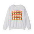 Retro African American Heritage Flag Heart Sweatshirt — Pan-African Pride Crewneck