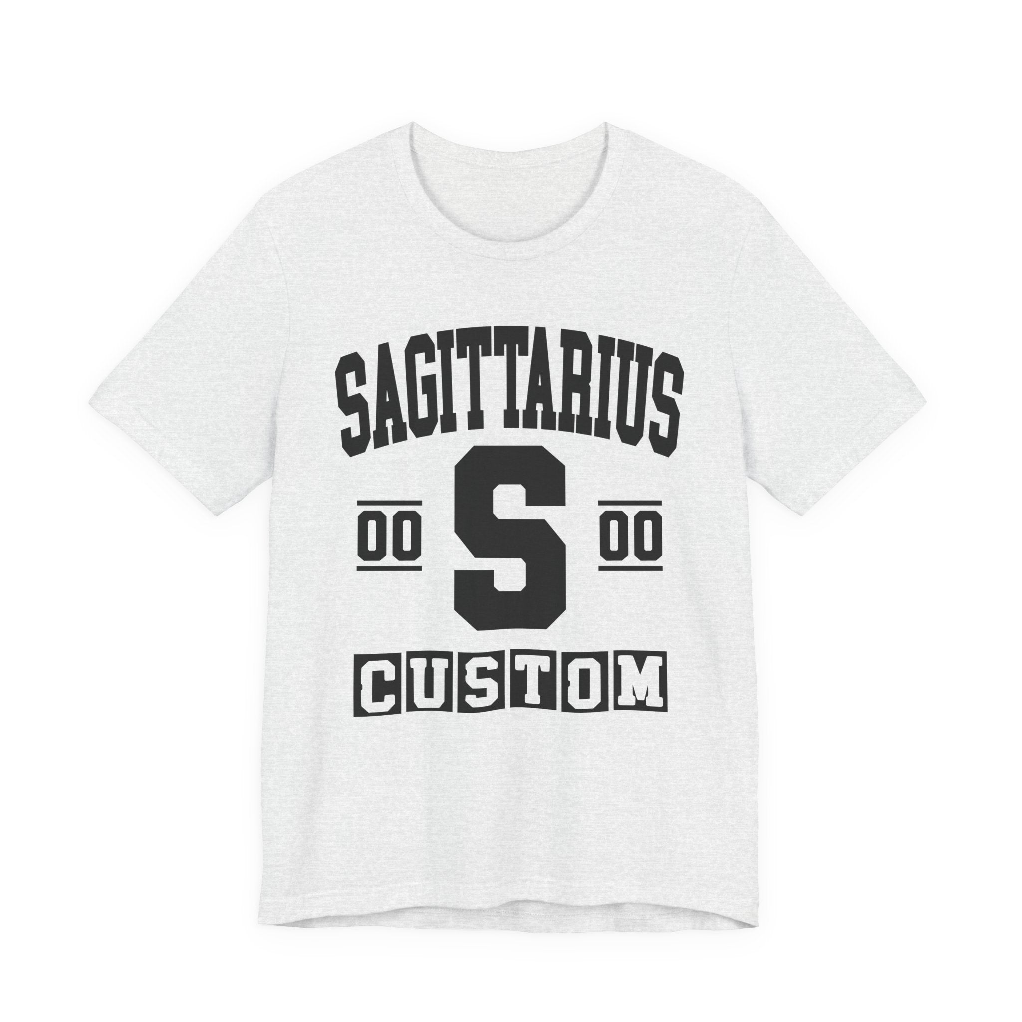 Custom Sagittarius Varsity Tee Shirt — Customize Birthday Day/Month/Year - Customize Season/nation/Society