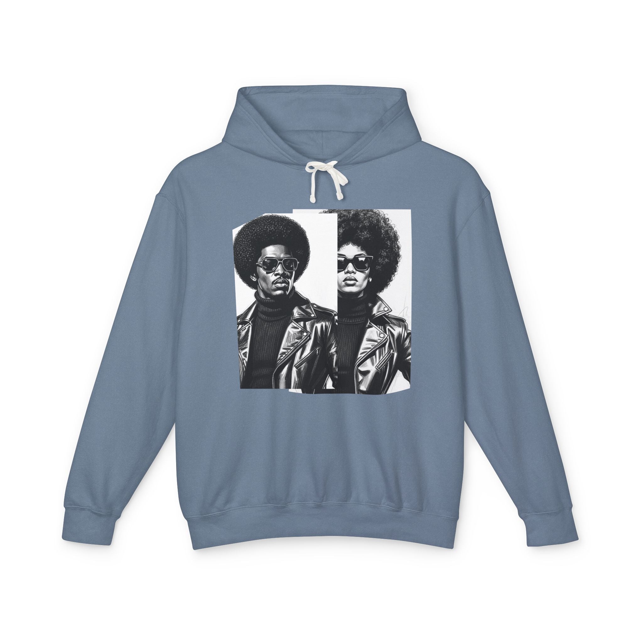 70s Black Couple Portrait - African American Pride Hoodie