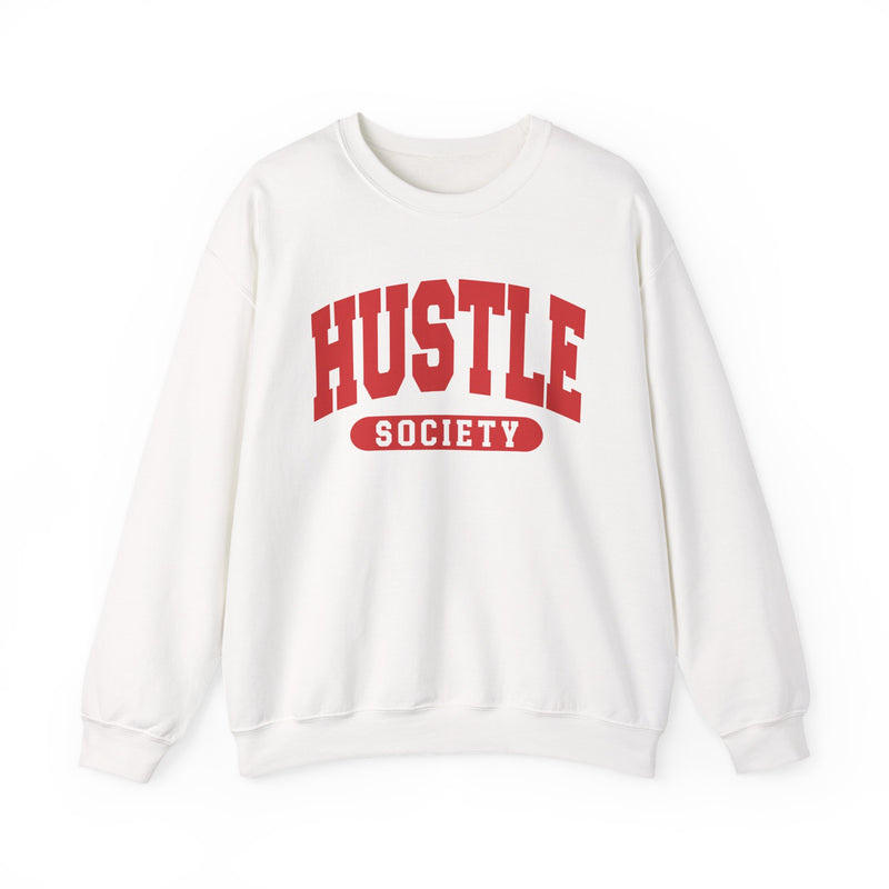 Hustle Society — Retro Collegiate Sweatshirt
