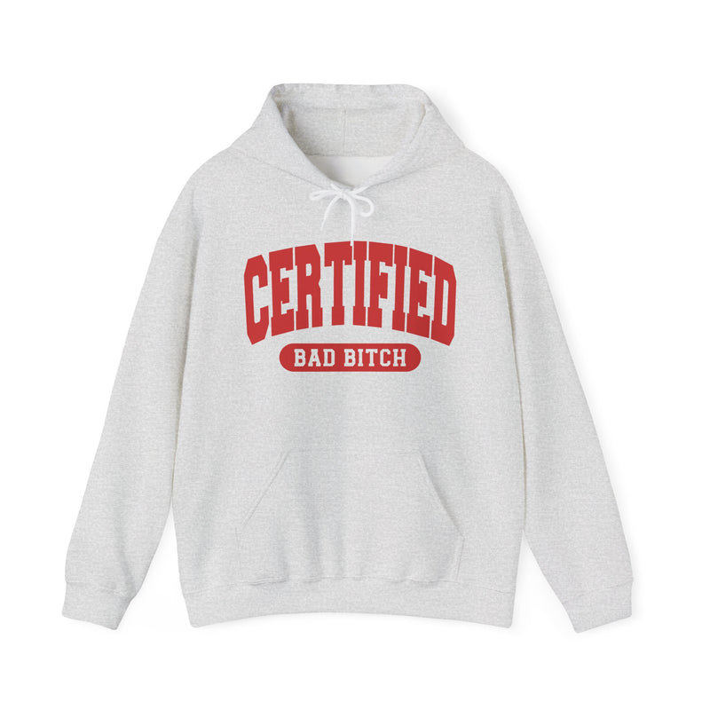 Certified Bad Bitch — Retro Collegiate Hoodie