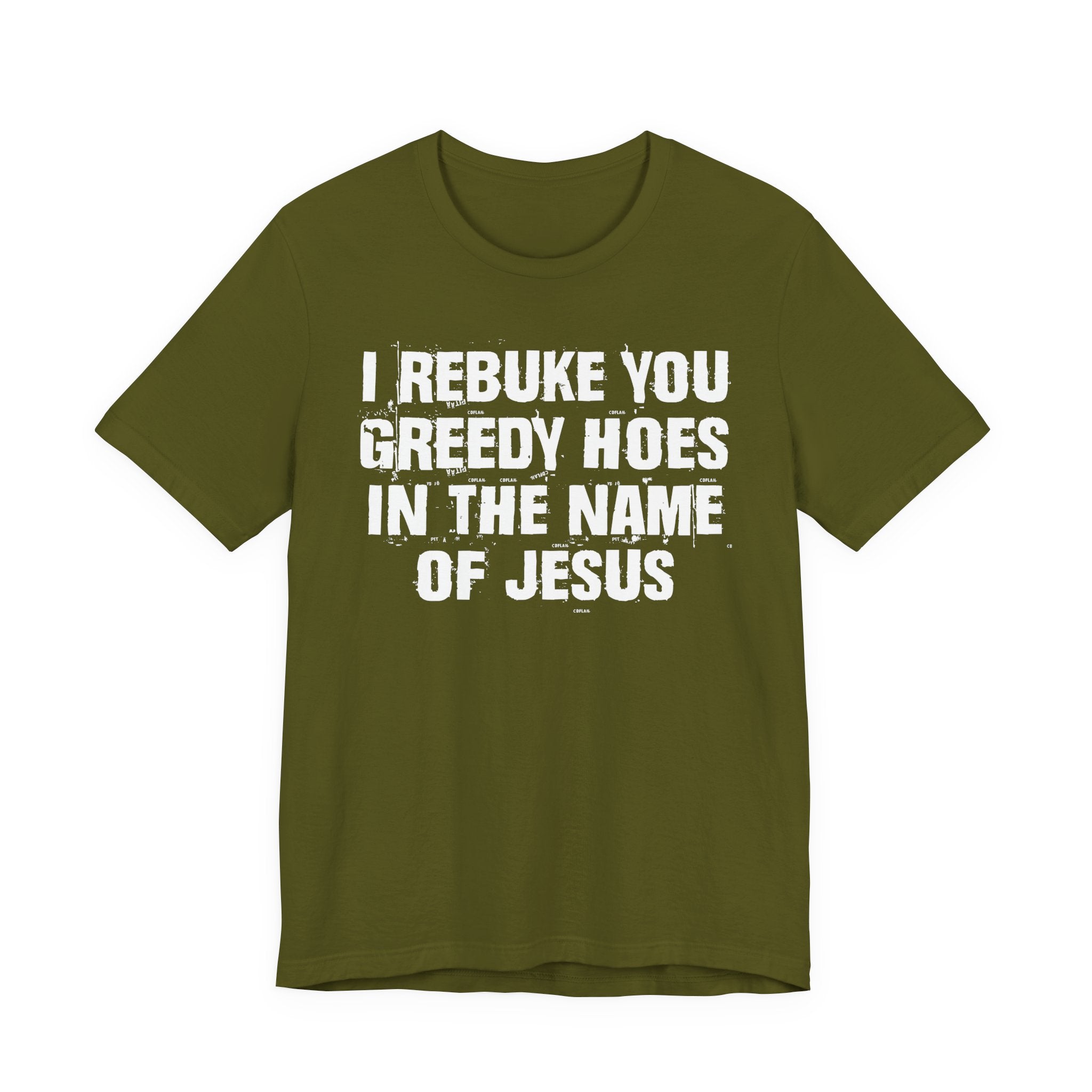 I Rebuke You Greedy Hoes in the Name of Jesus — Christian Humor T-Shirt
