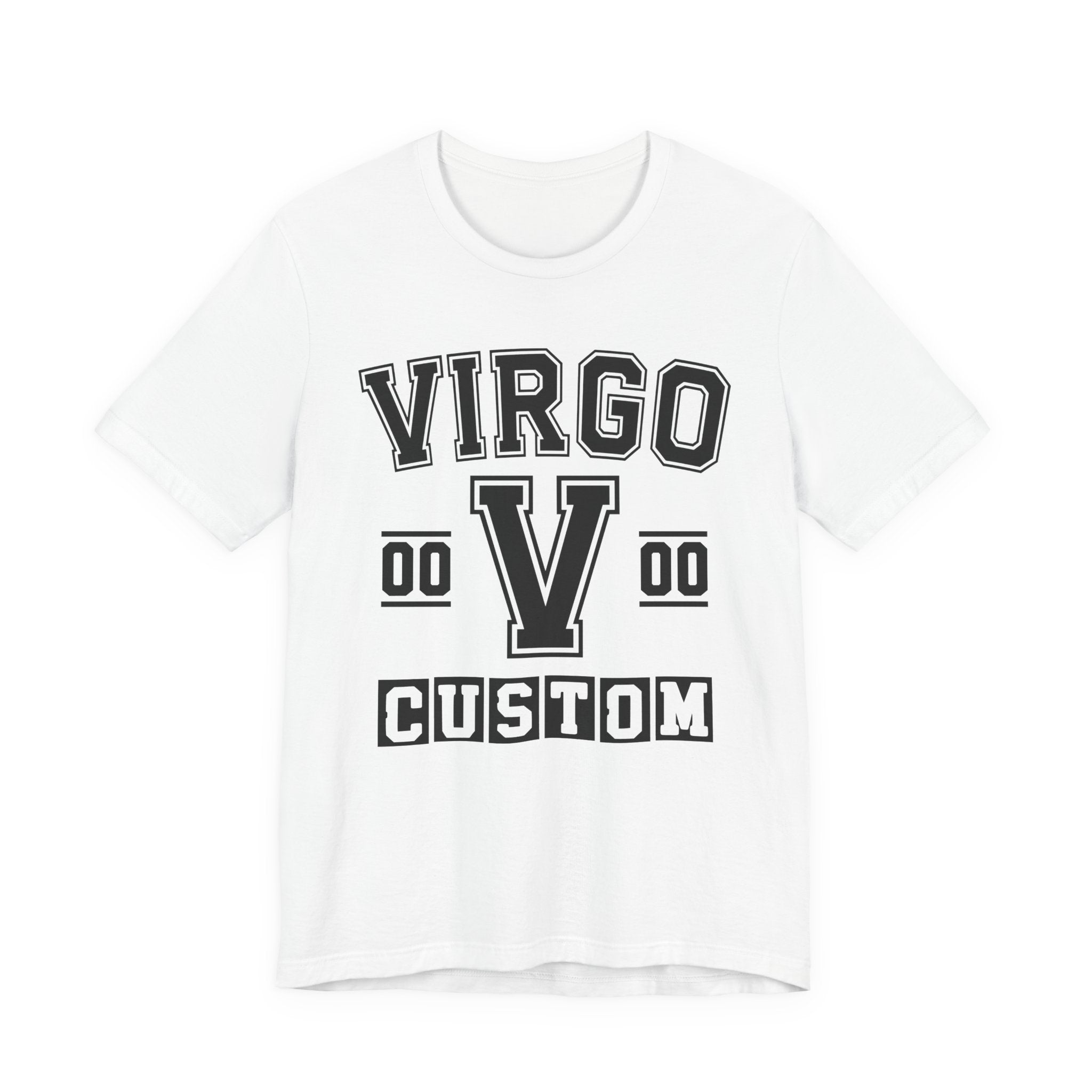 Custom Virgo Varsity Tee Shirt — Customize Birthday Day/Month/Year - Customize Season/nation/Society
