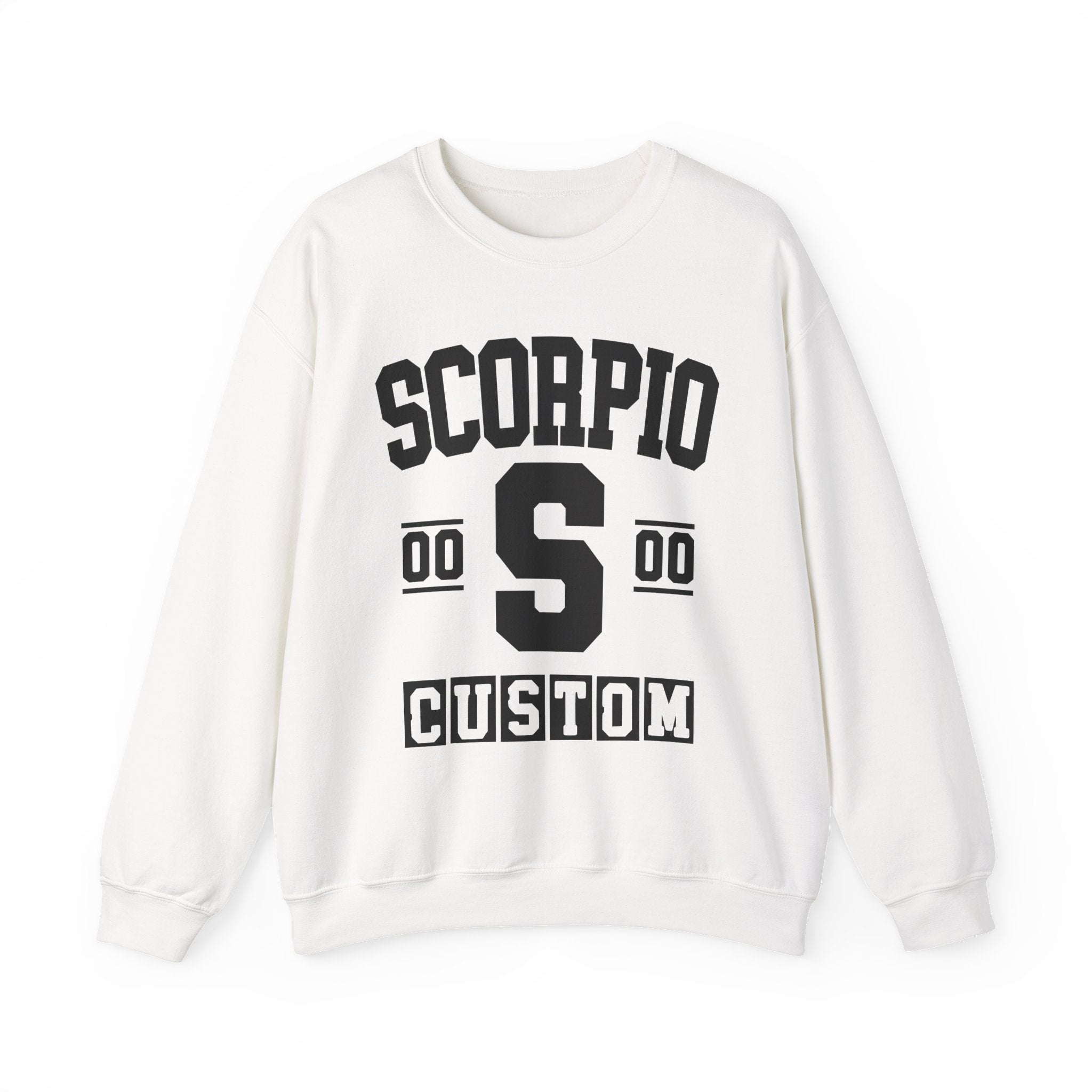 Custom Scorpio Varsity Sweatshirt - Customize Birthday Day/Month/Year - Customize Gemini Season/Nation