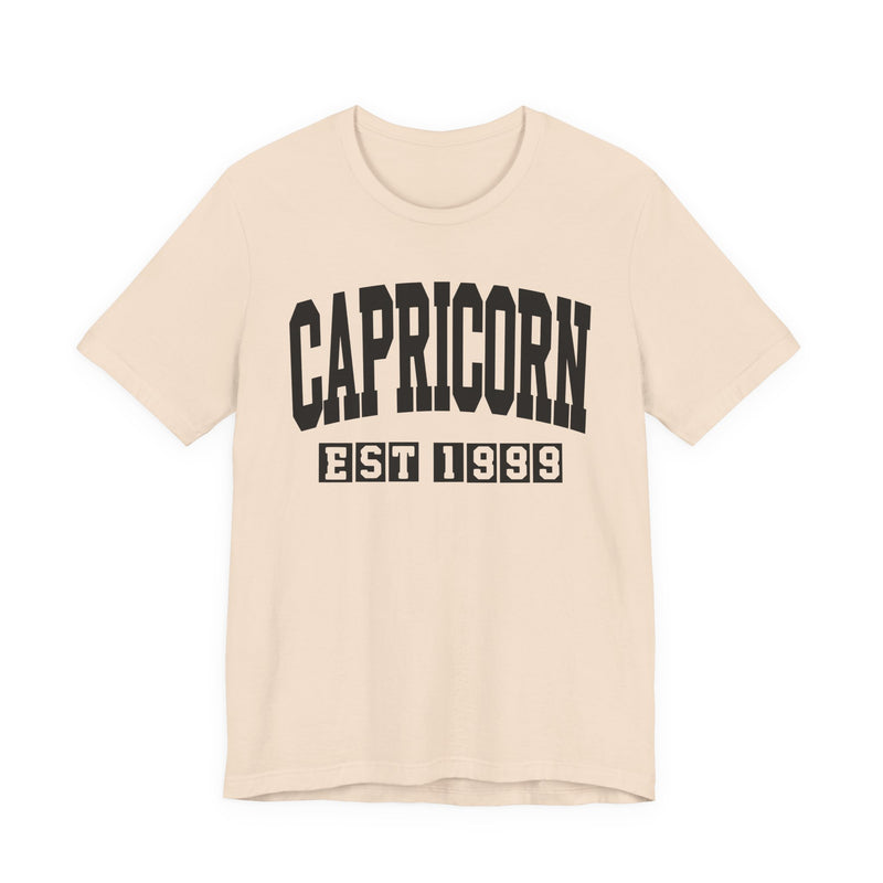 Capricorn EST (YEAR) Personalization — Zodiac Birthday T-Shirt