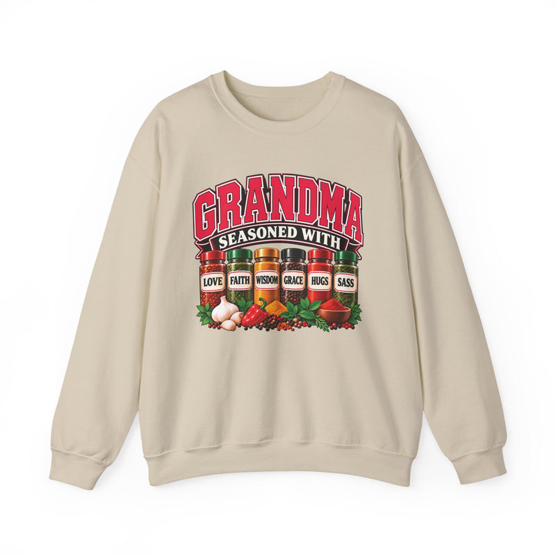 Grandma Seasoned With Love Faith Wisdom Grace Sass — Sweatshirt
