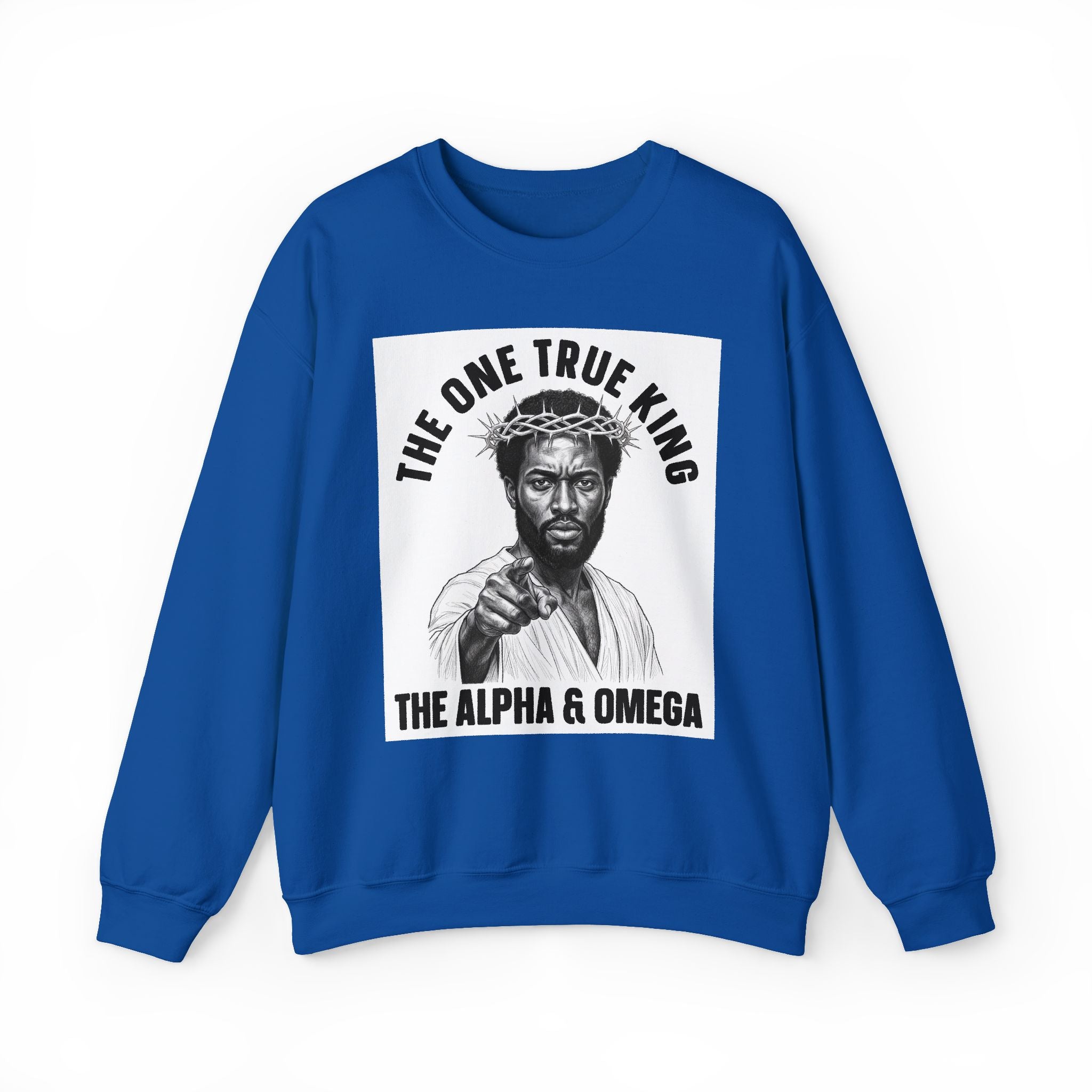The One True King The Alpha & Omega (Black Jesus) — Sweatshirt