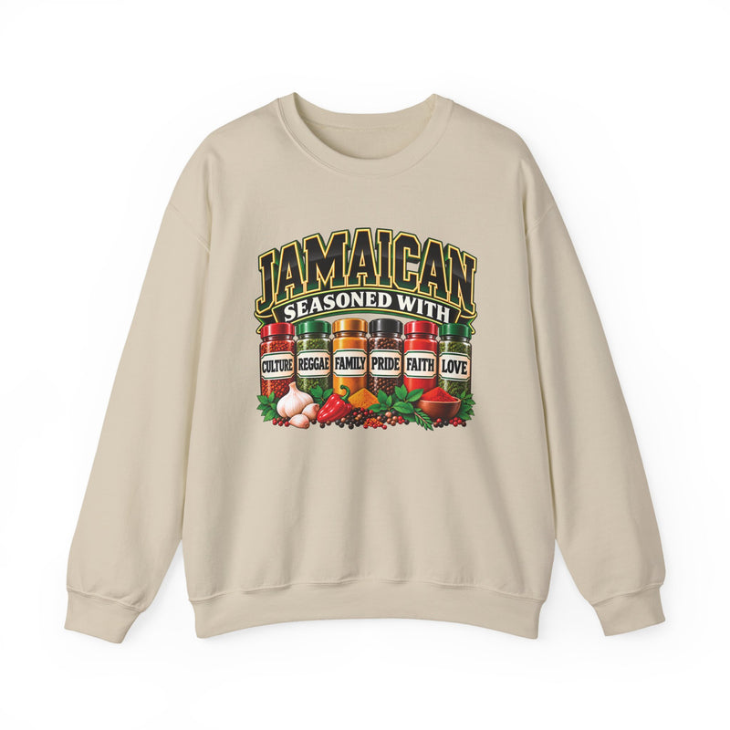 Jamaican Seasoned With Culture Reggae Family Pride Faith Love — Sweatshirt
