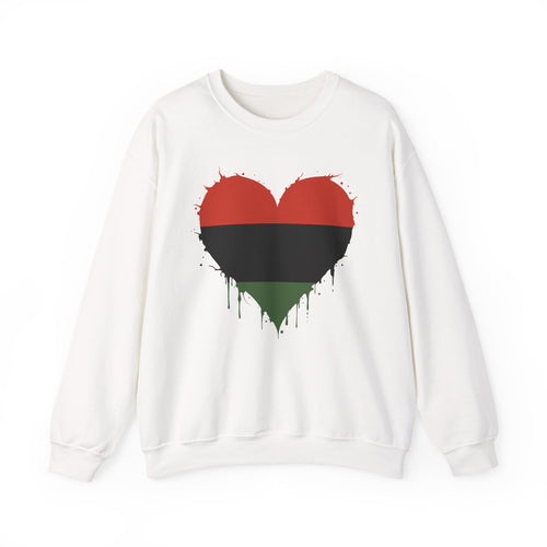 African African Red Black Green Heritage Colors Heart - Sweatshirt