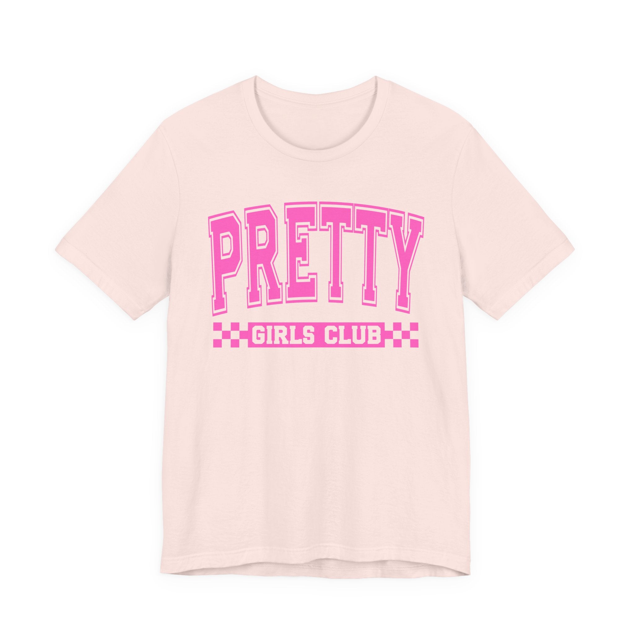 Pretty Girls Club - Pink Varsity Statement T-Shirt