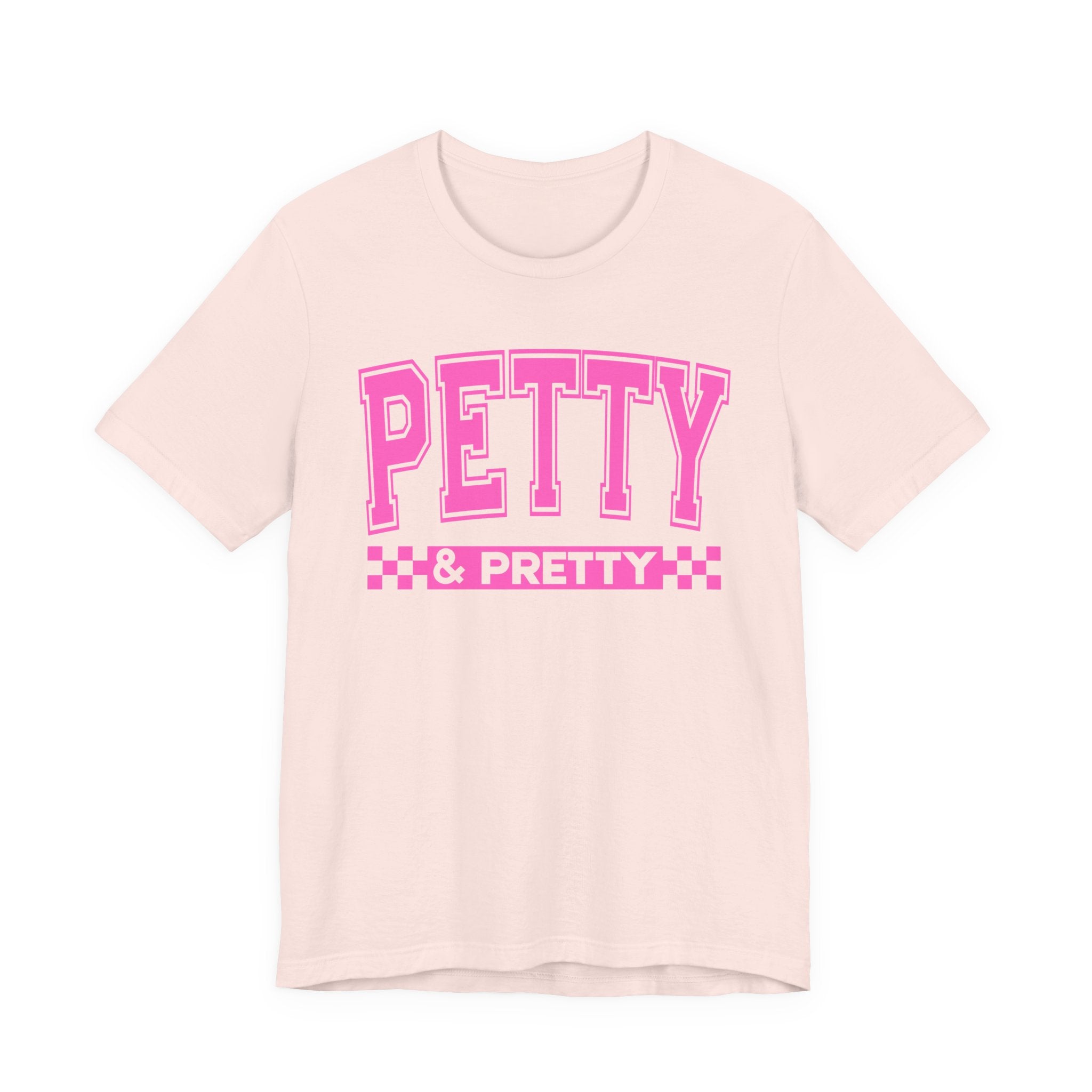 Petty & Pretty - Pink Varsity Statement T-Shirt