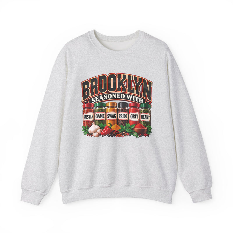 Brooklyn Seasoned With Hustle Game Swag Pride Grit Heart — Sweatshirt