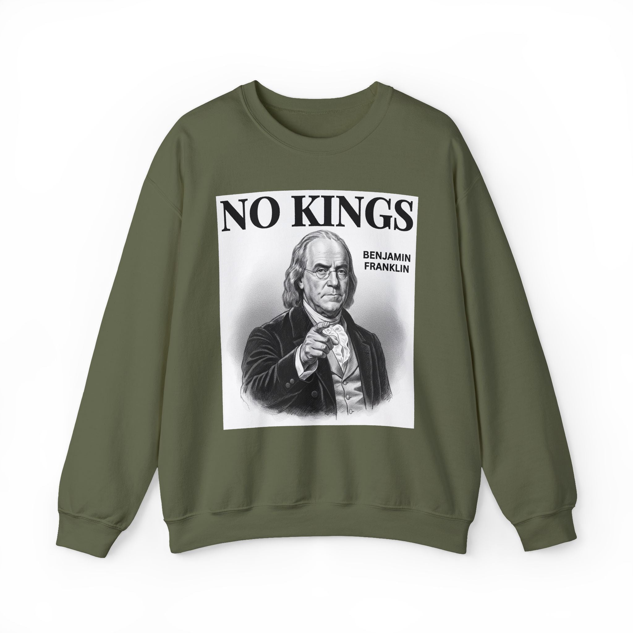 No Kings Benjamin Franklin — Sweatshirt
