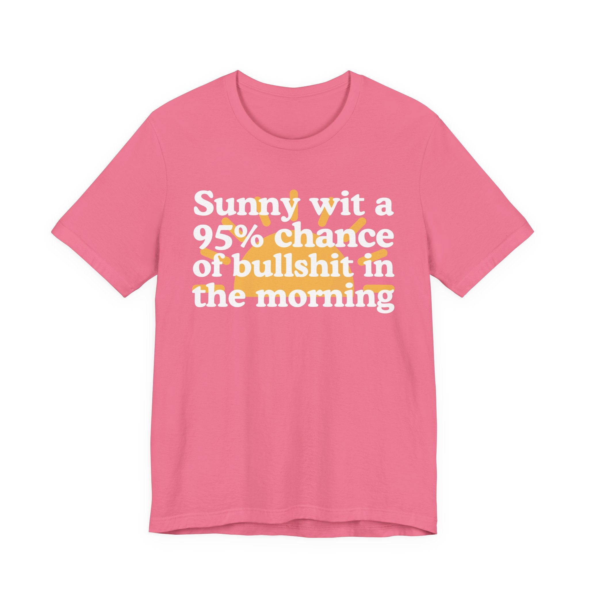 Sunny wit a 95% chance of bullshit in the Morning —  Funny Weather Forecast T-Shirt
