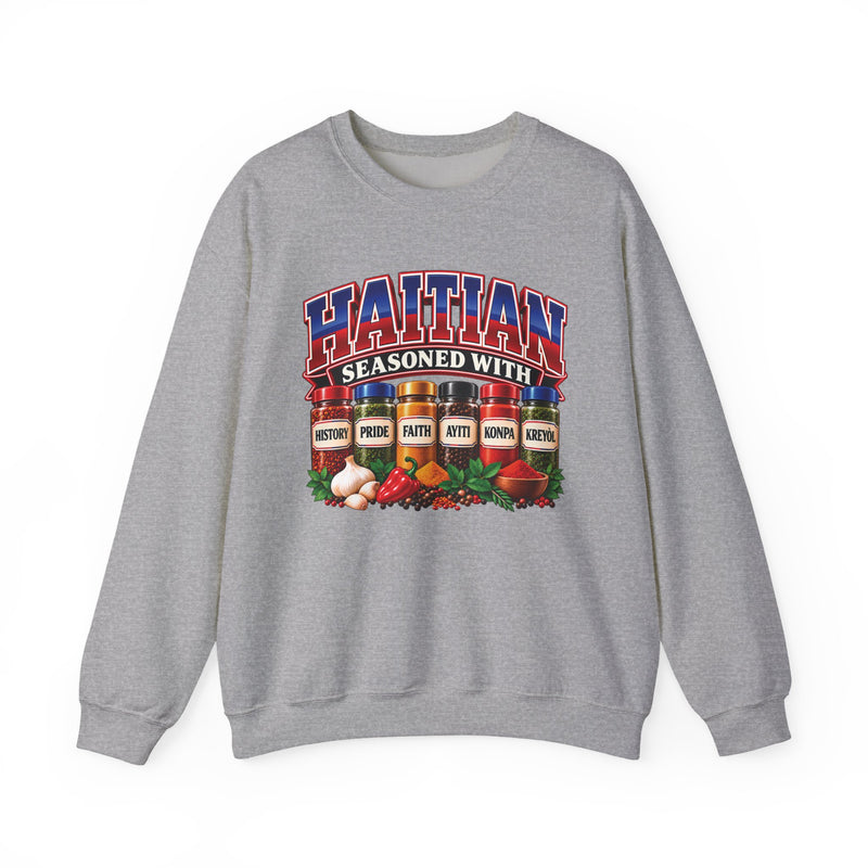 Haitian Seasoned With History Pride Faith Ayiti Kompa Kreyòl — Sweatshirt