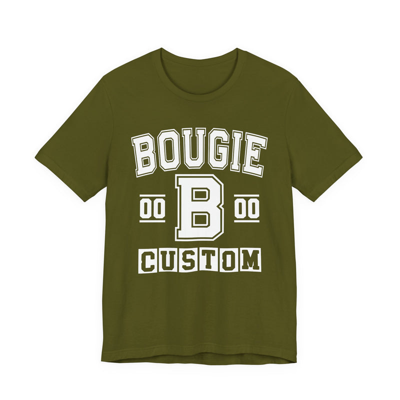 Custom Bougie Varsity T-Shirt — Customize Birthday Day/Month/Year — Customize Season/nation/Society