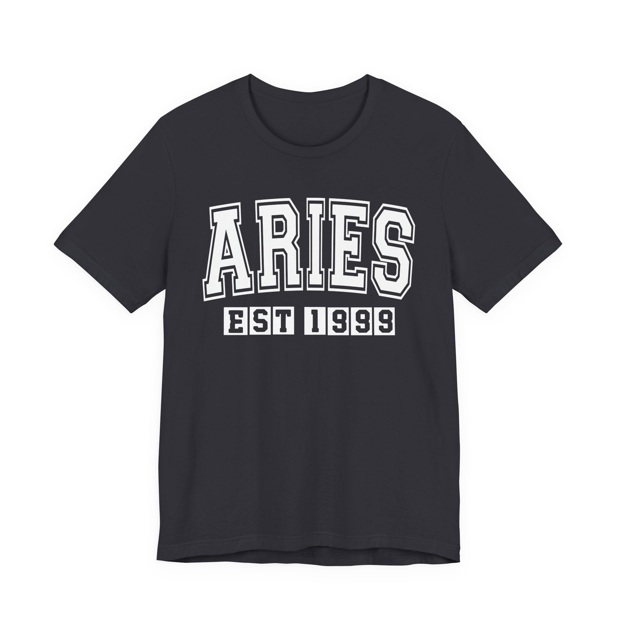 Aries EST (YEAR) Personalization — Zodiac Birthday Tee Shirt