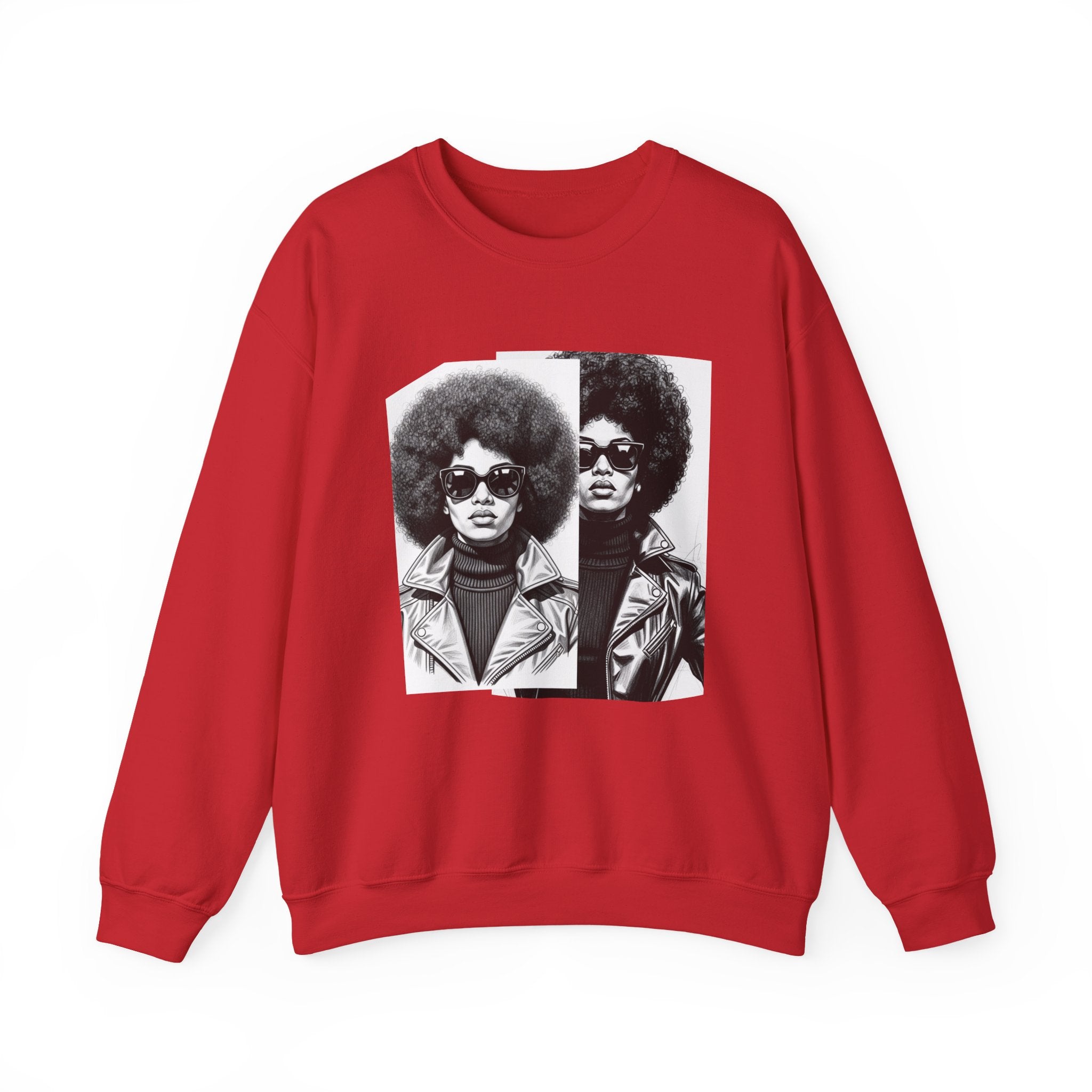 70s Portrait Of Black Woman - African American Woman Pride Sweatshirt