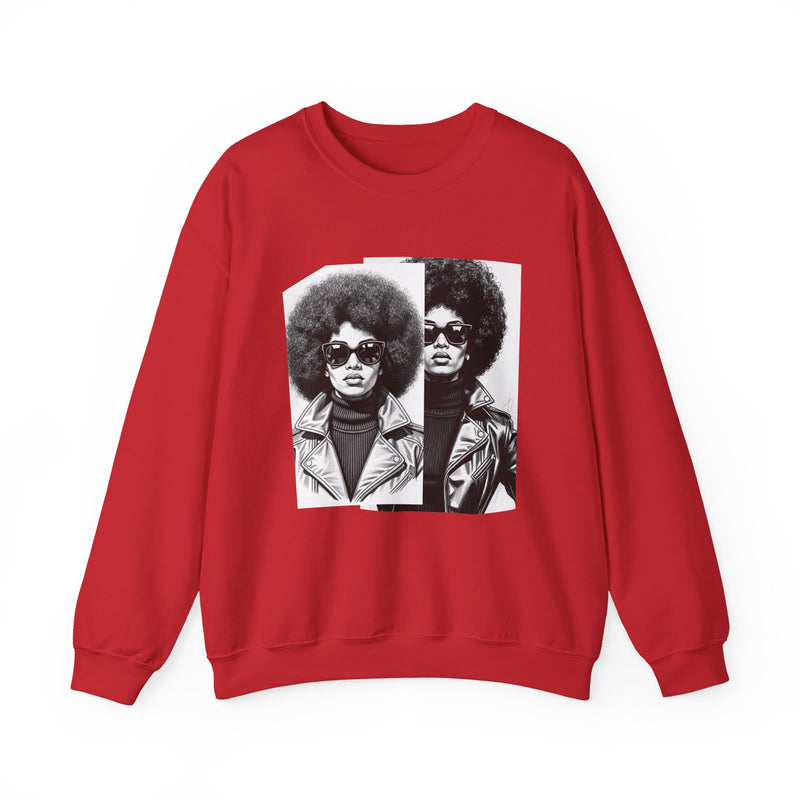 70s Portrait Of Black Woman — African American Woman Pride Sweatshirt