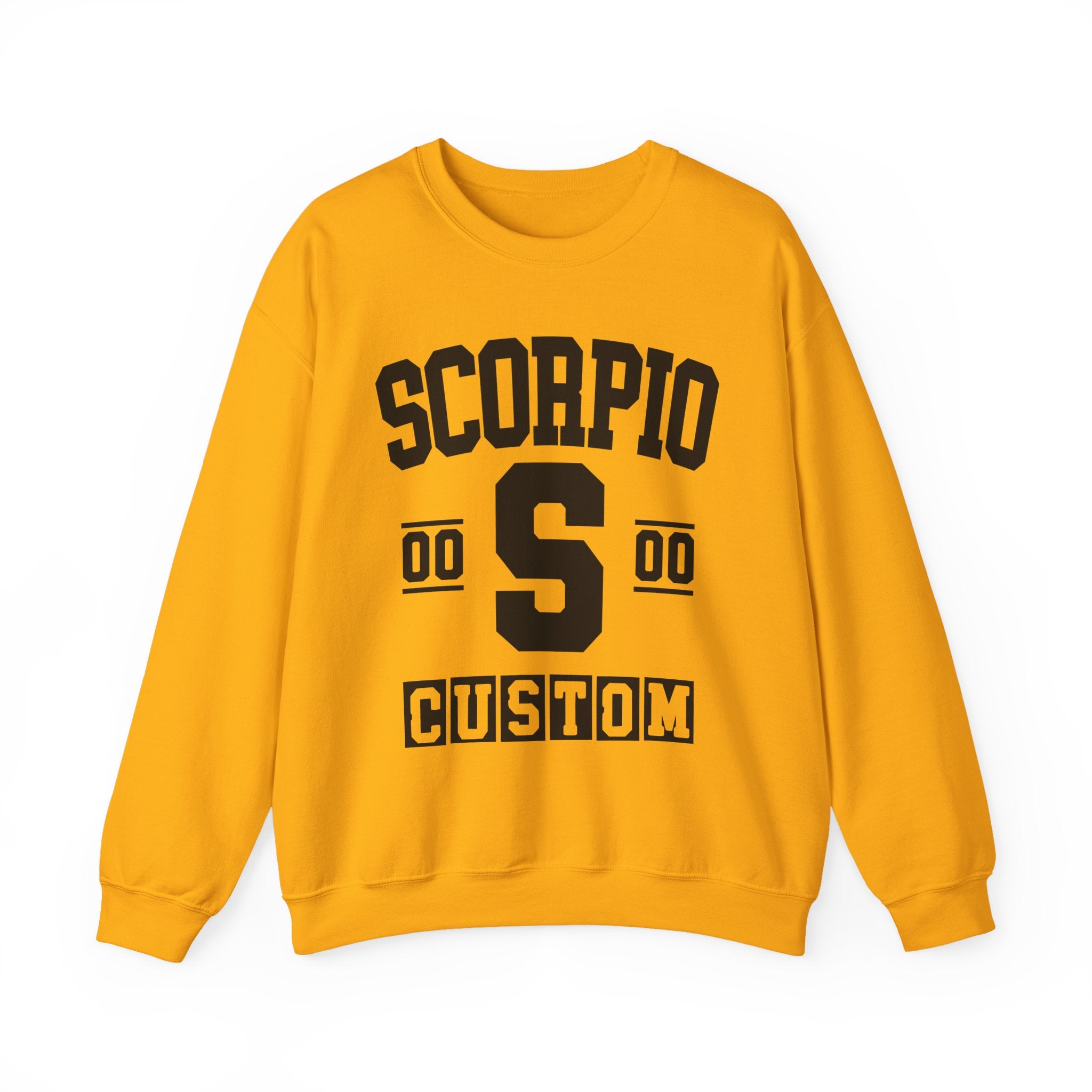 Custom Scorpio Varsity Sweatshirt - Customize Birthday Day/Month/Year - Customize Gemini Season/Nation