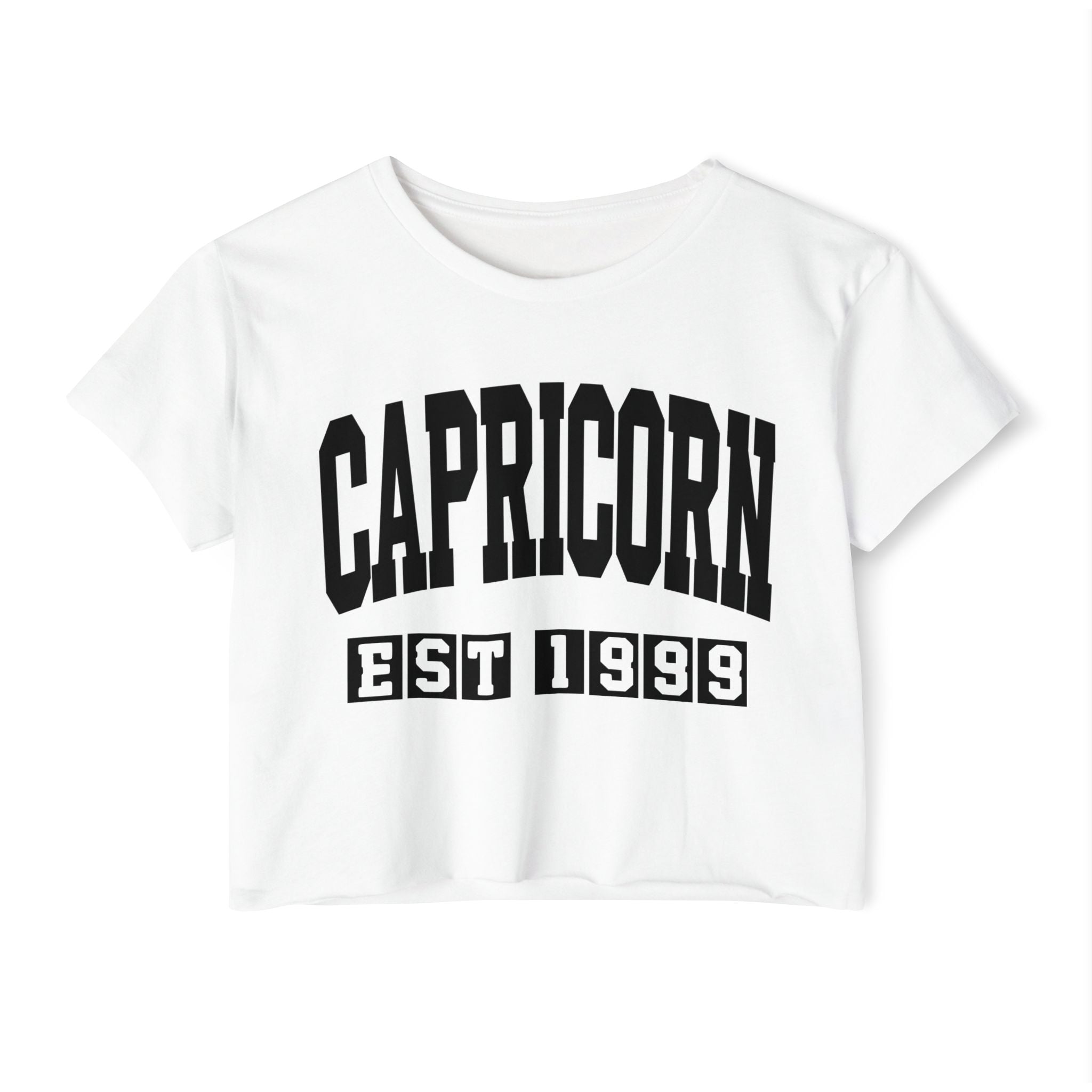 Capricorn EST (YEAR) Personalization -  Crop Top